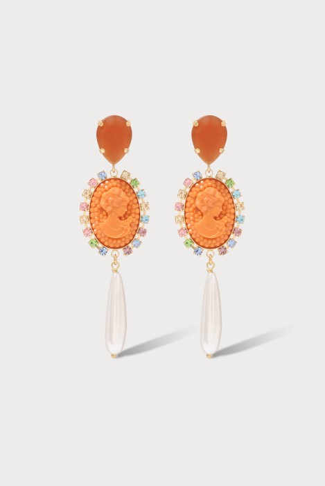 POMPADOUR GOUTTE EARRINGS