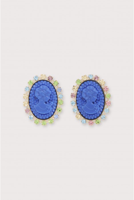 POMPADOUR PUCE EARRINGS